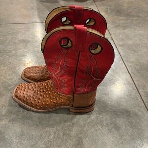 Red and Brown Western Cowboy Boots